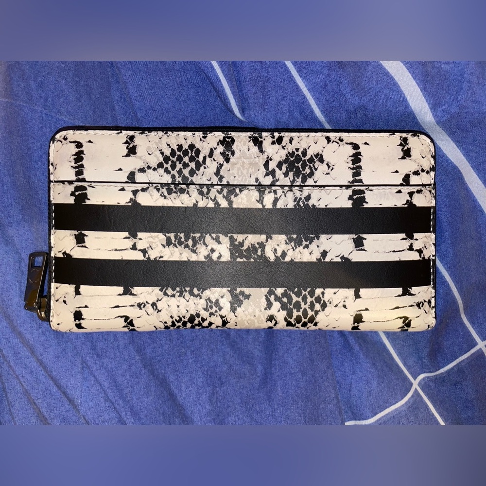 Coach Snake Embossed Accordion Zip Wallet